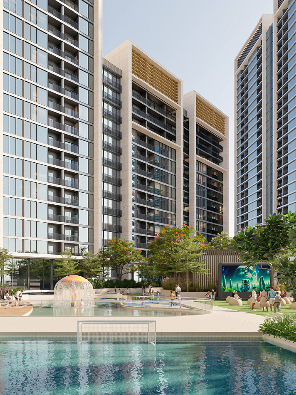 Dubai Motor City'de Ulaşım Kolaylığına Sahip Konut Projesinde Daireler (2 Yatak Odalı)