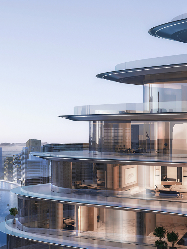 Dubai'de Bugatti İmzalı Ultra Lüks Satılık Rezidans Daireler (7 Yatak Odalı)